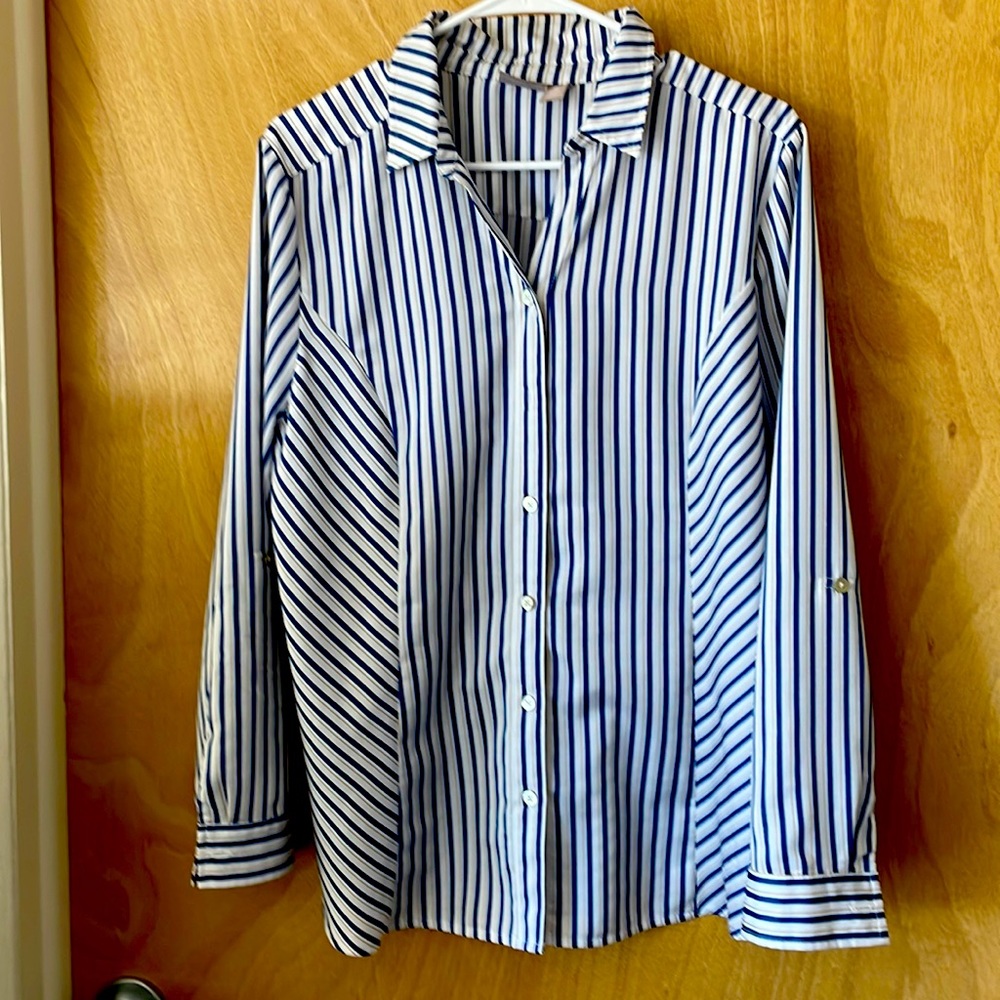 Button up no iron shirt from Chico’s.